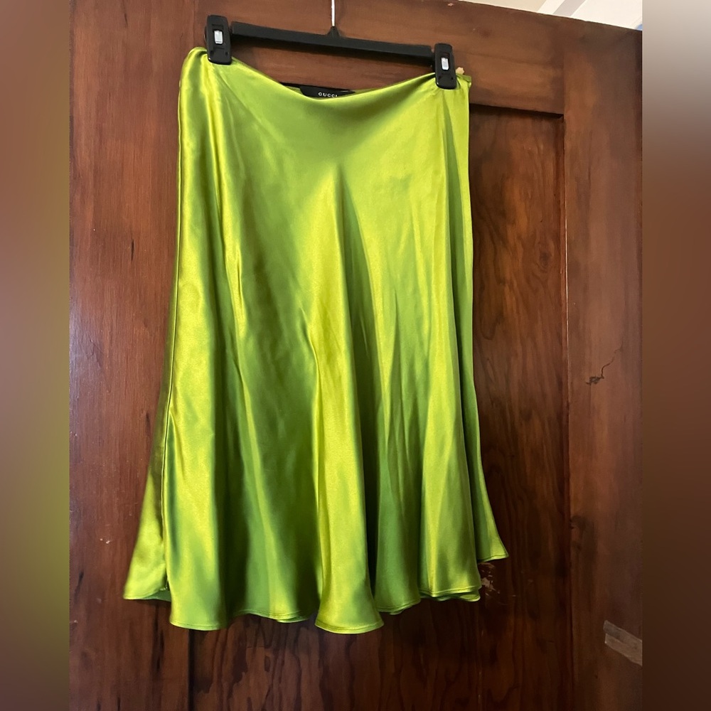 Gucci rare vintage chartreuse Gucci skirt
